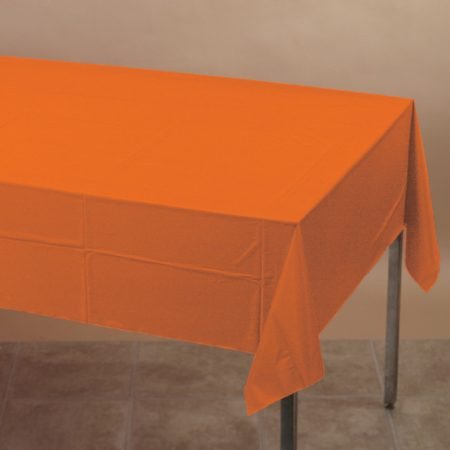 Orange Plastic Tablecover Rectangle