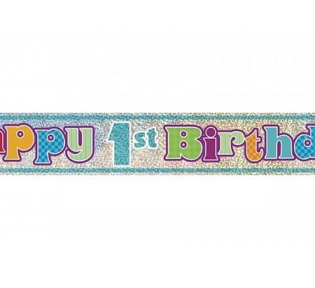 Happy 1st Birthday Banner