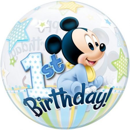 Single Bubble Disney Mickey Mouse 1st Birthday