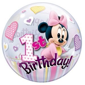 Single Bubble Disney Minnie Mouse 1st Birthday