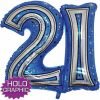 21st Blue Jointed Shape Balloon