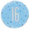 Happy 16th Birthday Foil Balloon Glitz Blue