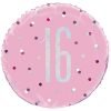 Happy 16th Birthday Foil Balloon Glitz Pink