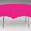 Magenta Plastic Tablecover Round