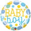 Baby Boy Blue Dots Foil Balloon