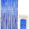 Shimmer Foil Door Curtain Royal Blue
