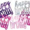 Happy Birthday Glitz Pink Confetti