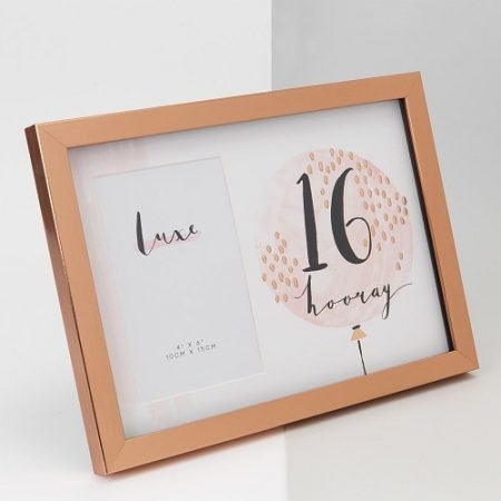 Happy 16th Birthday Rose Gold Photo Frame