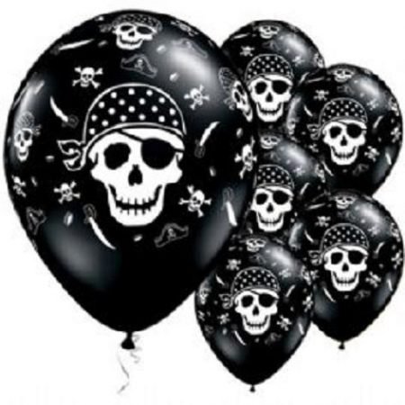 Pirate Skull Latex Balloons